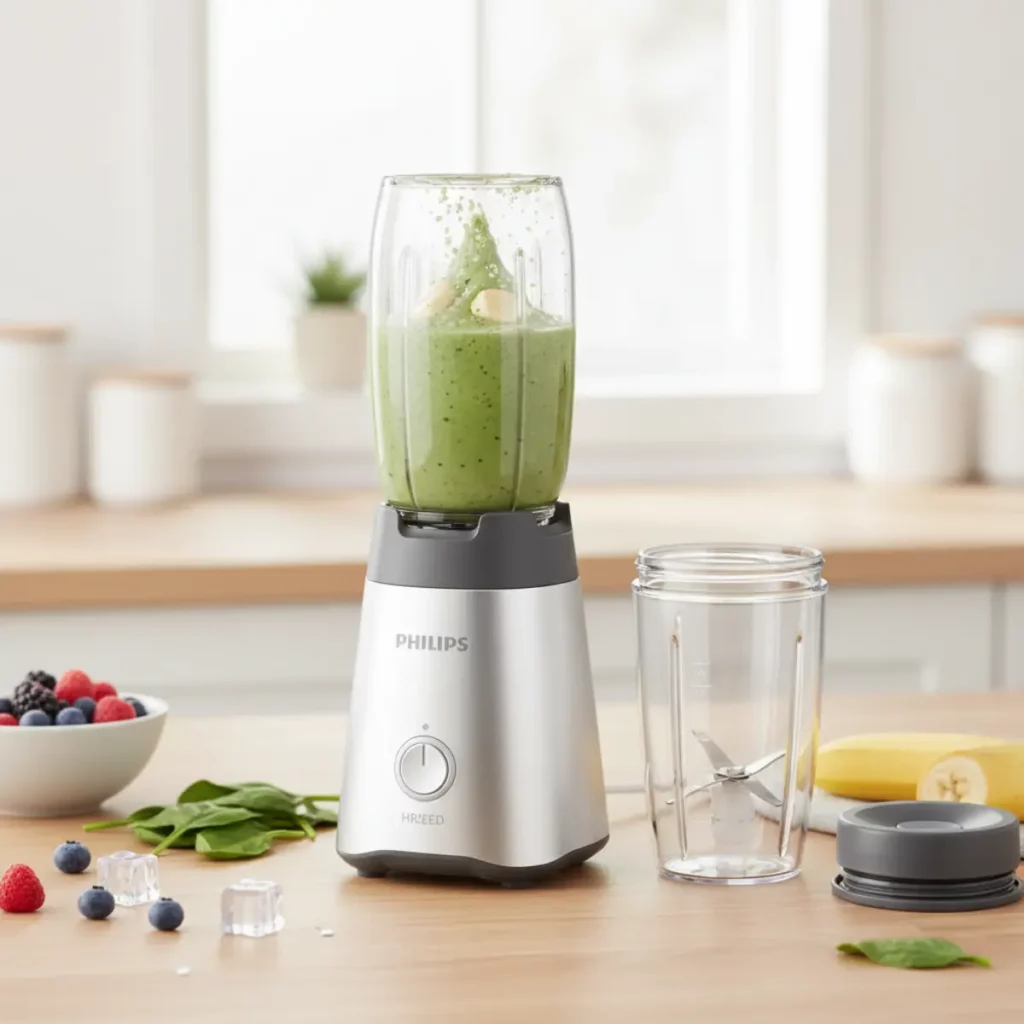 Philips HR2602 compacte blender met mengbeker, compact wit
