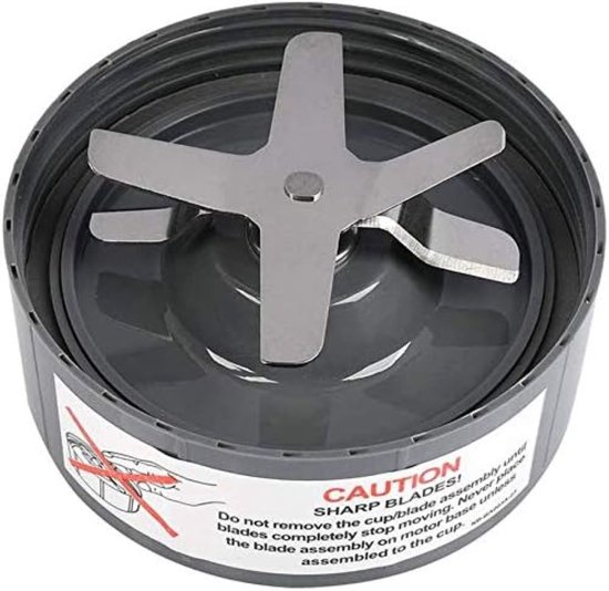 Vervangend extractormes - grijs --geschikt voor NutriBullet 600W / 900W Pro Extractor Blade-serie - met siliconen rubberen pakking en afdichtring -- geschikt voor NutriBullet Blender Blade Vervangende Onderdelen - 10*10*4cm